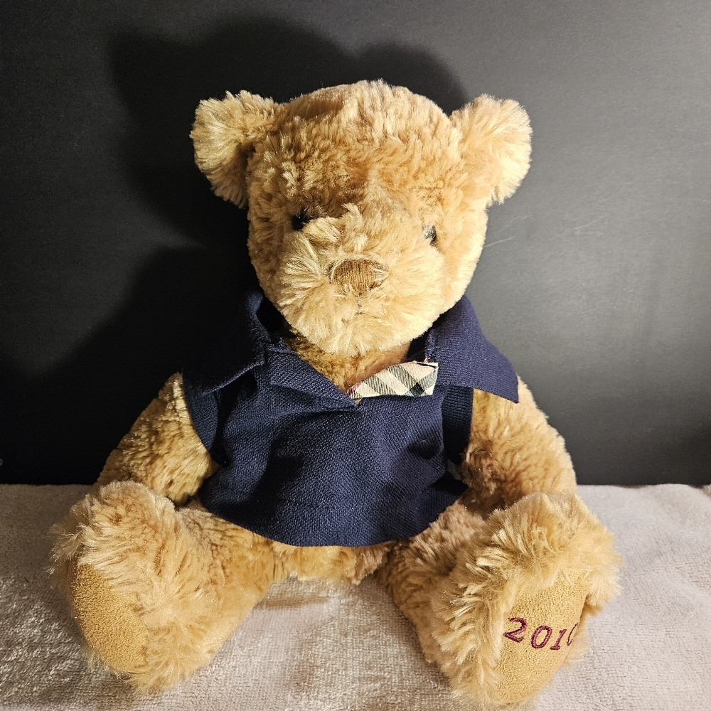 Burberry Fragrance Teddy Bear Plush Stuffed Animal Polo Shirt Logo 2010 Doll Toy